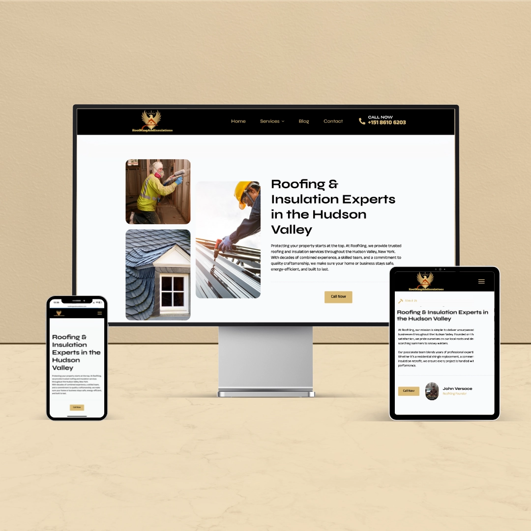This shows an example of a website that advertises moulded fibre, as shown on a desktop, laptop and tablet.
